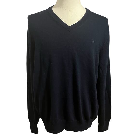 Brooks Brothers Men's Blue Extra Fine Merino Wool V-Neck Sweater Sz XL Classic - Picture 2 of 5